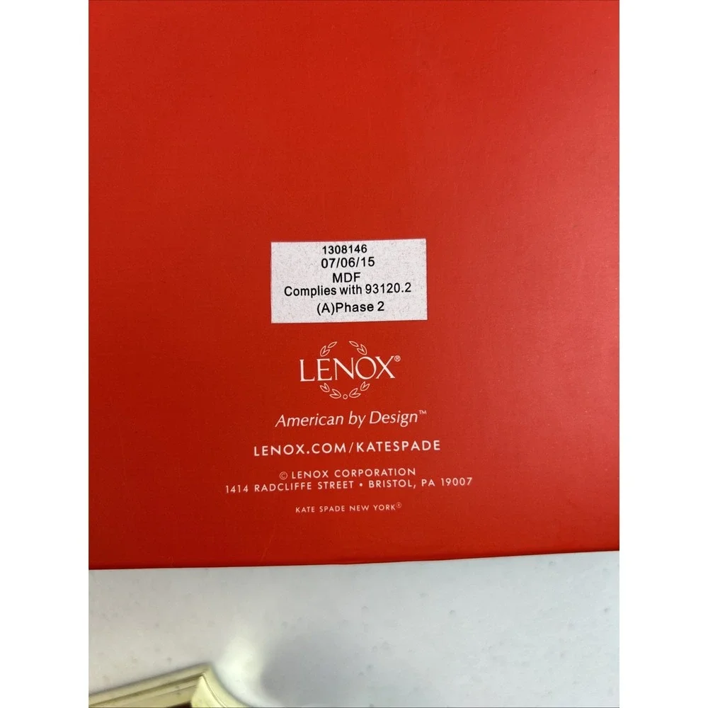 Kate Spade Sullivan Street Hinged Double Frame Silverplate Lenox 4x6 W/Box